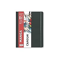 Canson Graduate Manga Paper, Hard Cover Art Journal, 8.5x11 inches, 40 Sheets — Artist Paper for Illustration, Character Studies, Comics