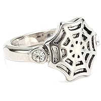Marvel Comics Spider-Man Web with 2-Crystal Bead Ring