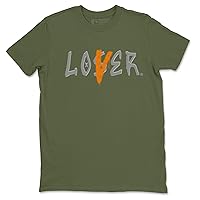 Graphic Tees Loser Lover Design Printed 5s Olive Sneaker Matching T-Shirt