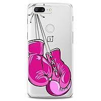 TPU Case Compatible for OnePlus 10T 9 Pro 8T 7T 6T N10 200 5G 5T 7 Pro Nord 2 Boxing Gloves Cute Sporty Girls Design Soft Clear Flexible Silicone Pink Bright Female Cute Slim fit Print Woman