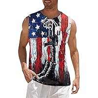 American Flag Shirts Maroon Tank top Men neon Muscle Shirt Mens Funny Workout Shirts Black Gym Shirts for Men
