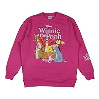 Disney Women's Winnie The Pooh And Friends Oversized Crewneck Pullover Adult Sweatshirt