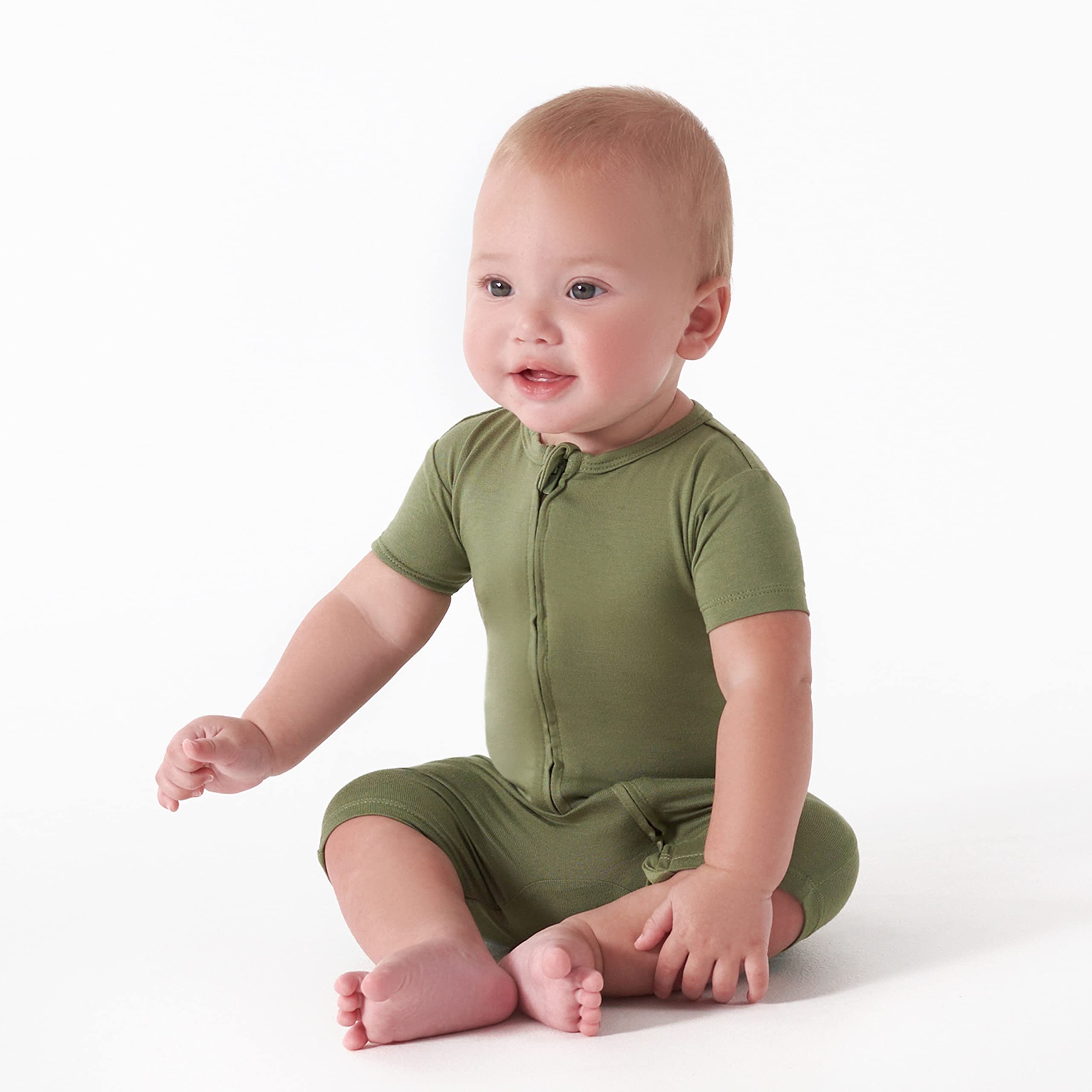 Gerber Unisex Baby Buttery Soft Short Sleeve Romper with Viscose Made from Eucalyptus