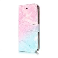 STENES iPhone 7 Wallet Case - Stylish Series Marble Stripes Premium Soft PU Color matching [Stand Feature] Leather Wallet Cover Flip Cases For iPhone 7 - Rainbow