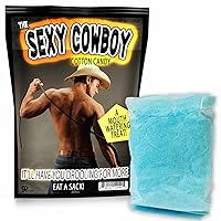 The Sexy Cowboy Cotton Candy - A Mouth Watering Treat - Eat a Sack - Funny Gag Gift Ideas for Ladies - Fun Gifts for Mom - Snack for Women - Funny Food Gifts