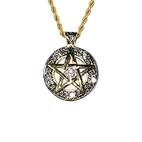 Men Women 925 Italy 14k Gold Finish Iced Round Black Jewish Star of David Pyramid with The Eye of Horus Ice Out Pendant Stainless Steel Real 2.5 mm Rope Chain Necklace, Men's Jewelry, Iced Pendant, Chain Pendant Rope Necklace