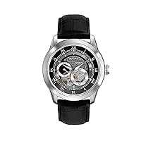 Bulova Men's Classic Sutton 4-Hand Automatic Watch, 24-Hour Sub Dial, Open Aperture, Self-Winding, Exhibition Caseback, Double Curved Mineral Crystal, Luminous Hands, 42mm