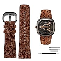 For Seven Friday Q2/03/M2/M021/T2 Genuine Leather Watchband Vintage styleDiesel watch Men cowhide strap 28m Bracelet accessories