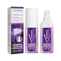 (2Pcs) Purple Toothpaste for Teeth Whitening, Purple Toothpaste, Color Corrector Toothpaste, Teeth Whitening, Purple Teeth Whitening, Color Corrector for Teeth Whitening，Tooth Stain Removal