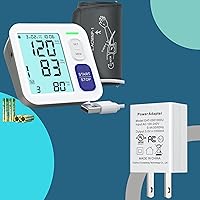 Arm Blood Pressure Monitor for Home Use, Bundled with Wall Plug 5V 1000mAh, Medium/Large Size 9
