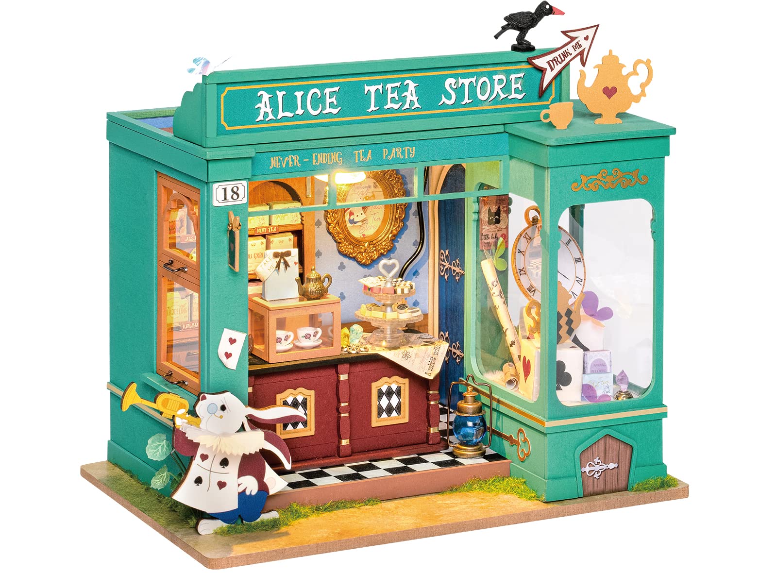 Mua Rolife DIY Miniature Dollhouse Room Kit - Tea Shop Diorama Kit ...