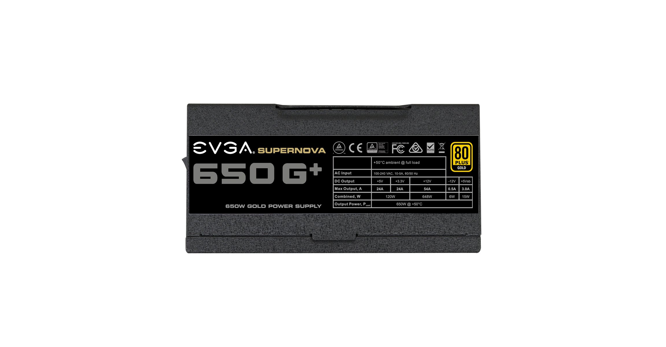 EVGA SuperNOVA 120-GP-0650-X1, 650 G+, 80 Plus Gold 650W, Fully Modular, FDB Fan, 10 Year Warranty, Includes Power ON Self Tester, Power Supply