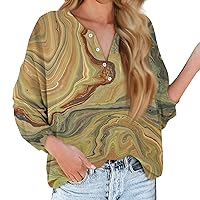 NLRTEI Going Out Tops for Women,Women's Button Collar Fashion Color Long Sleeves T-Shirt Casual Tops 2023 Shirts for Women