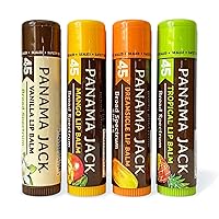 Sunscreen Lip Balm - SPF 45, Flavor Pack, Broad Spectrum UVA-UVB Sunscreen Protection, Prevents & Soothes Dry, Chapped Lips (Dreamsicle/Vanilla/Tropical/Mango)