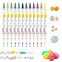 Edible Markers,Food Coloring Markers,Food coloring Pens,6 Colors Food Grade  pen,Thick Tip and Fine Tip, Gourmet Writers for Decorating Fondant,Cakes