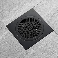 Shower Floor Drain, Black Anti-Odor Floor Drain Toilet Bathroom Floor Drain, Brass