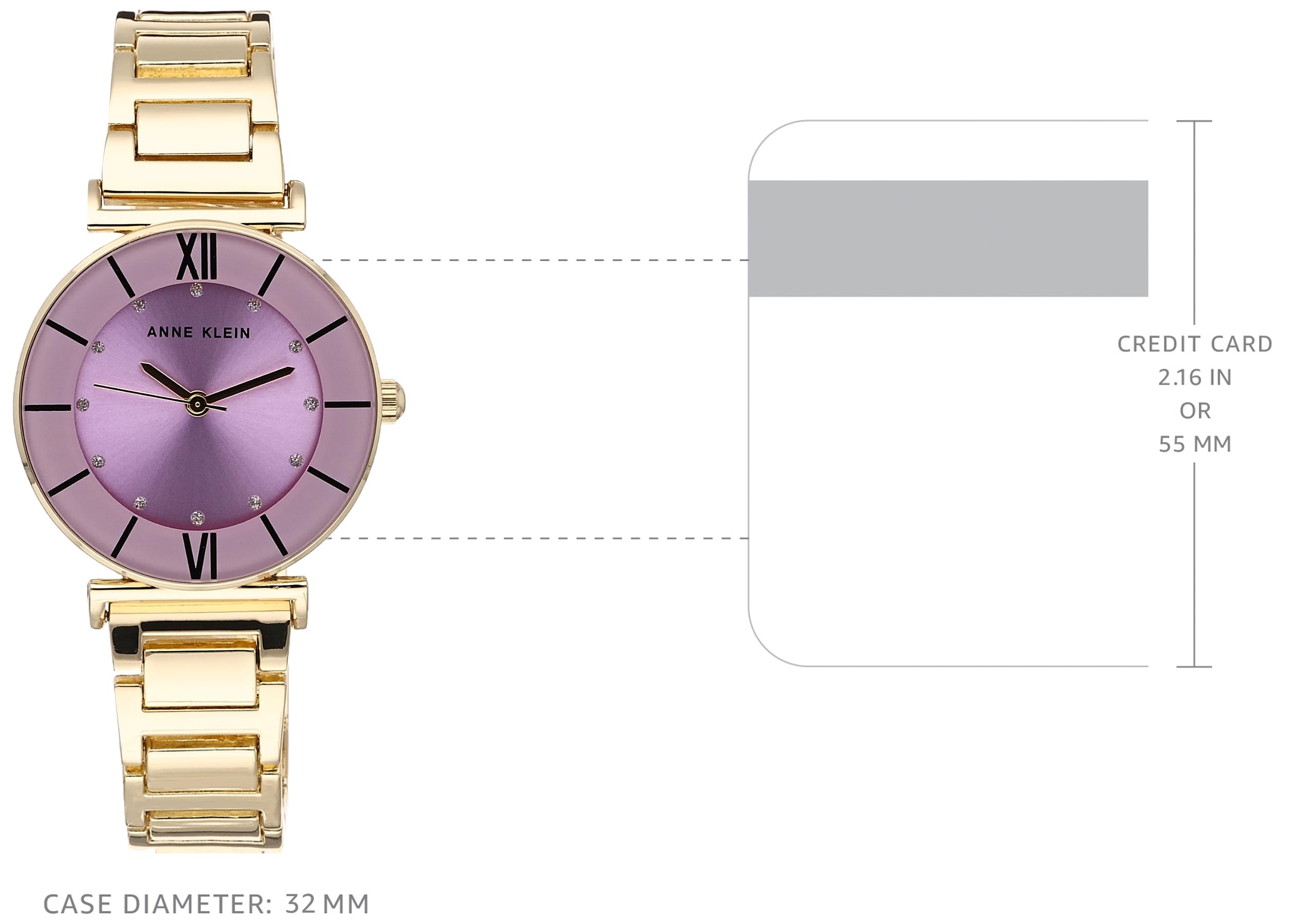 Anne Klein Women's Glitter Accented Bracelet Watch