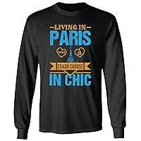 Gifting ParisThemed Style in Chic Gifts for The Fashion Aficionado Black and Muticolor Unisex Long Sleeve T Shirt