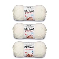Bernat Softee Baby Antique White Yarn - 3 Pack of 141g/5oz - Acrylic - 3 DK (Light) - 362 Yards - Knitting/Crochet