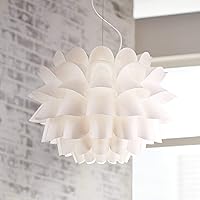 Possini Euro Design White Flower Hanging Pendant Lighting Fixture 25 1/4