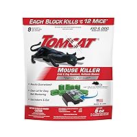 Tomcat Mouse Killer Child & Dog Resistant, Refillable Station for Indoor and Outdoor, 1 Station and 8 Poison Block Refills