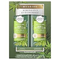Herbal Essences Bio:Renew Sulfate Free Hemp + Potent Aloe Shampoo and Conditioner Set, 13.5 Fl Oz Each — Nourishes Dry Hair for Frizz Control, Paraben Cruelty Safe Color Treated (Pack of 1)