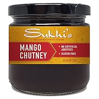 Sukhi’s Mango Chutney - Gluten Free Indian Chutney - Chutney Spread for Indian Food and Snacks (1 Pack)