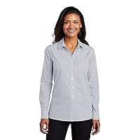 Port Authority ® Women's Easy Care Shirt, Gusty Grey/White, Medium