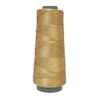 Embroiderymaterial Metallic Embroidery Zari Thread for Embroidery in Gold Color-300 Yard 1Roll