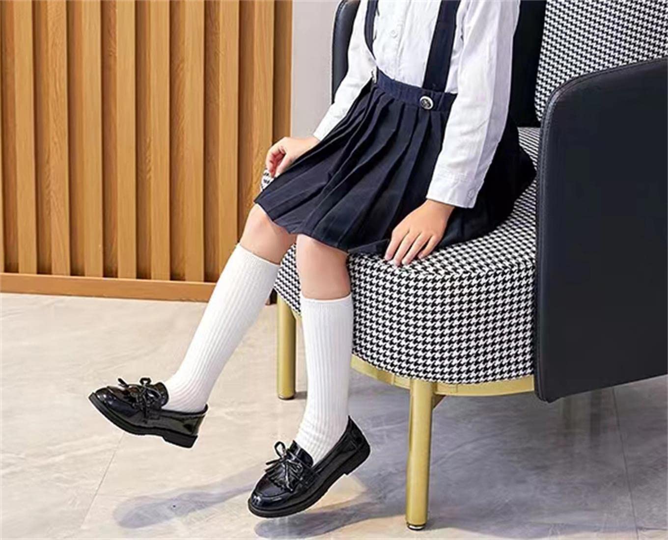 PPXID Girl's British Style School Uniform Shoes Princess Performance Oxford Shoes