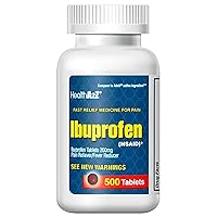 Ibuprofen 200mg | 500 Counts | Pain Relief | Body Aches | Headache | Arthritis | Cramps | Back Pain | Fever Reducer… (500 Count)