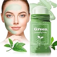 Green Tea Mask Stick for Face Blackhead Remover Face Mask Skin Care Deep Cleanse Clay Mask Stick Moisturizing Oil Control Acne Remover for All Skin Types of Women & Men (1 PCS)