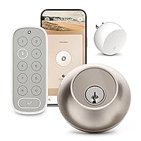 Level Lock Connect WiFi Smart Lock & Keypad for Keyless Entry - Control Remotely from Anywhere - Weatherproof - Works with iOS, Android, Amazon Alexa, Google Home (Satin Nickel)