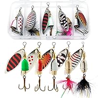Fishing Lure Spinnerbait, Trout Lures for Bass Hard Metal Spinner Baits Kit Swimbaits Fishing Baits Freshwater Saltwater