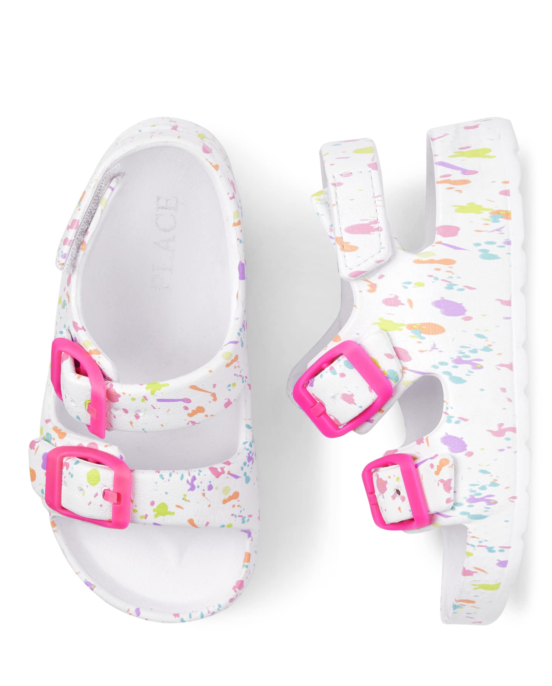 The Children's Place Baby-Girl and Toddler Sporty Buckle Slide Sandals with Backstrap