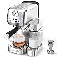 Cappuccino Machine and Espresso Machine, 20 Bar Stainless Steel Latte Maker for Home with Automatic Milk Frothing System, Valentines Day Gifts for Him/Her