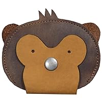 Hide & Drink, Leather Monkey Wallet/Coin Pouch/Purse/Accessories/Card Holder/Cute Wallet, Handmade :: Bourbon Brown