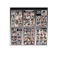 Barbershop Wall Decoration Barbershop Poster Man Hair Poster Salon Poster Men's Salon Hair Posters Men's Haircut Posters -1 Canvas Painting Wall Art Poster for Bedroom Living Room Decor 12x12inch(30x3