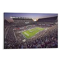 Posters Kyle Field Renovation Wall Art Sports Field Poster Stadium Wall Art Canvas Art Poster Picture Modern Office Family Bedroom Living Room Decorative Gift Wall Decor 12x18inch(30x45cm) Frame-st