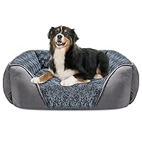 INVENHO X-Large Dog Bed for Large Medium Small Dogs, Rectangle Washable Dog Bed, Orthopedic Dog Bed, Soft Calming Sleeping Puppy Bed Durable Pet Cuddler with Anti-Slip Bottom XL(35