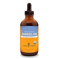 Certified Organic Dandelion Liquid Extract for Cleansing and Detoxification, Organic Cane Alcohol, 4 Ounce