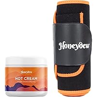 Waist Trainer and Hot Cream Set - Ultimate Workout Sweat Enhancer Bundle with Body Toning Neoprene Sweat Shaper for Women and Men plus Invigorating Workout Cream for Stomach Butt and Thighs - XL