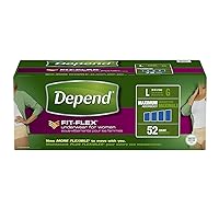 Depend FIT-FLEX Incontinence Underwear for Women, Disposable, Maximum Absorbency, Large, Blush, 52 Count (2 Packs of 26) (Packaging May Vary)