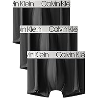 Calvin Klein Men`s Chromatic Microfiber Trunks 3 Pack - NP22130 (Black, Large)