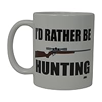 Rogue River Tactical Funny Coffee Mug I'D Rather Be Hunting Gun Buck Hunter Novelty Cup Great Gift Idea For Friend Who Likes To Hunt