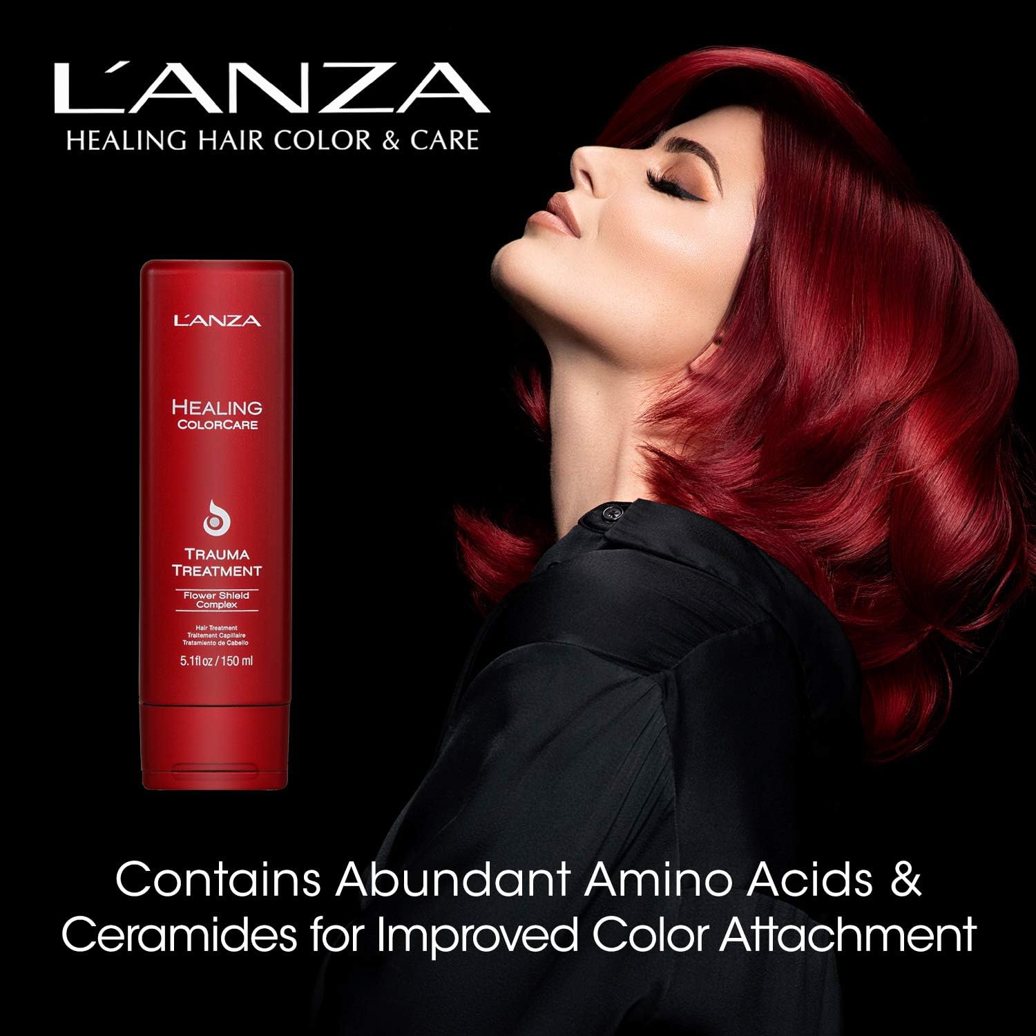 L'ANZA Healing ColorCare Holiday Gift Set Trio, Color-Preserving Shampoo, Conditioner & Trauma Treatment Deep Conditioning Hair Oil in Gift Box, Hair Care for Dry, Damaged Hair (10.1/8.5/5.1 Fl Oz)