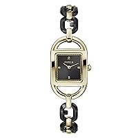 Furla Women's Stainless Steel Gold Tone & Black Acetate Bracelet Watch (Model: WW00026002L2)