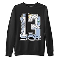 13s Blue Grey Design Printed Number 13 Sneaker Matching Sweatshirt