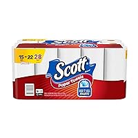 Scott 36371 Choose-A-Sheet Mega Roll Paper Towels, 1-Ply, White, 102 per Roll (Case of 28 Rolls)