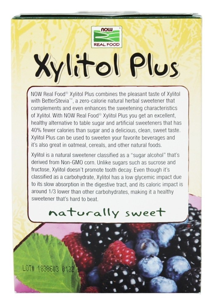 NOW Foods Xylitol Plus Stevia,75-Packets (Pack of 4)